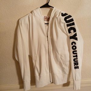 Juicy Couture Womens White w Black Graphics Hoodie